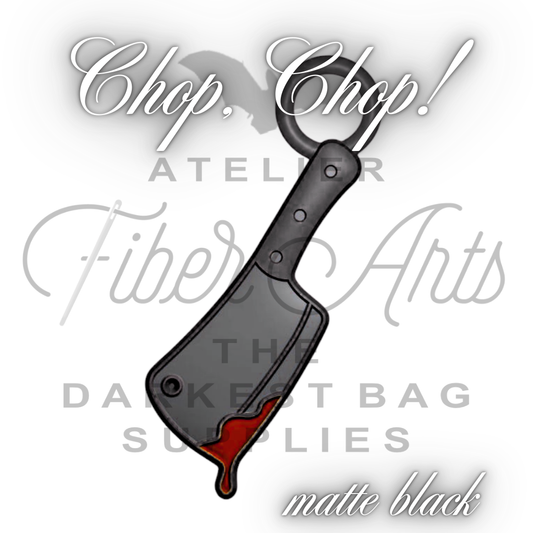 PRE-SALE #5 Chop Chop Nylon Zipper Pulls in Matte Black - 3pcs at Atelier Fiber Arts