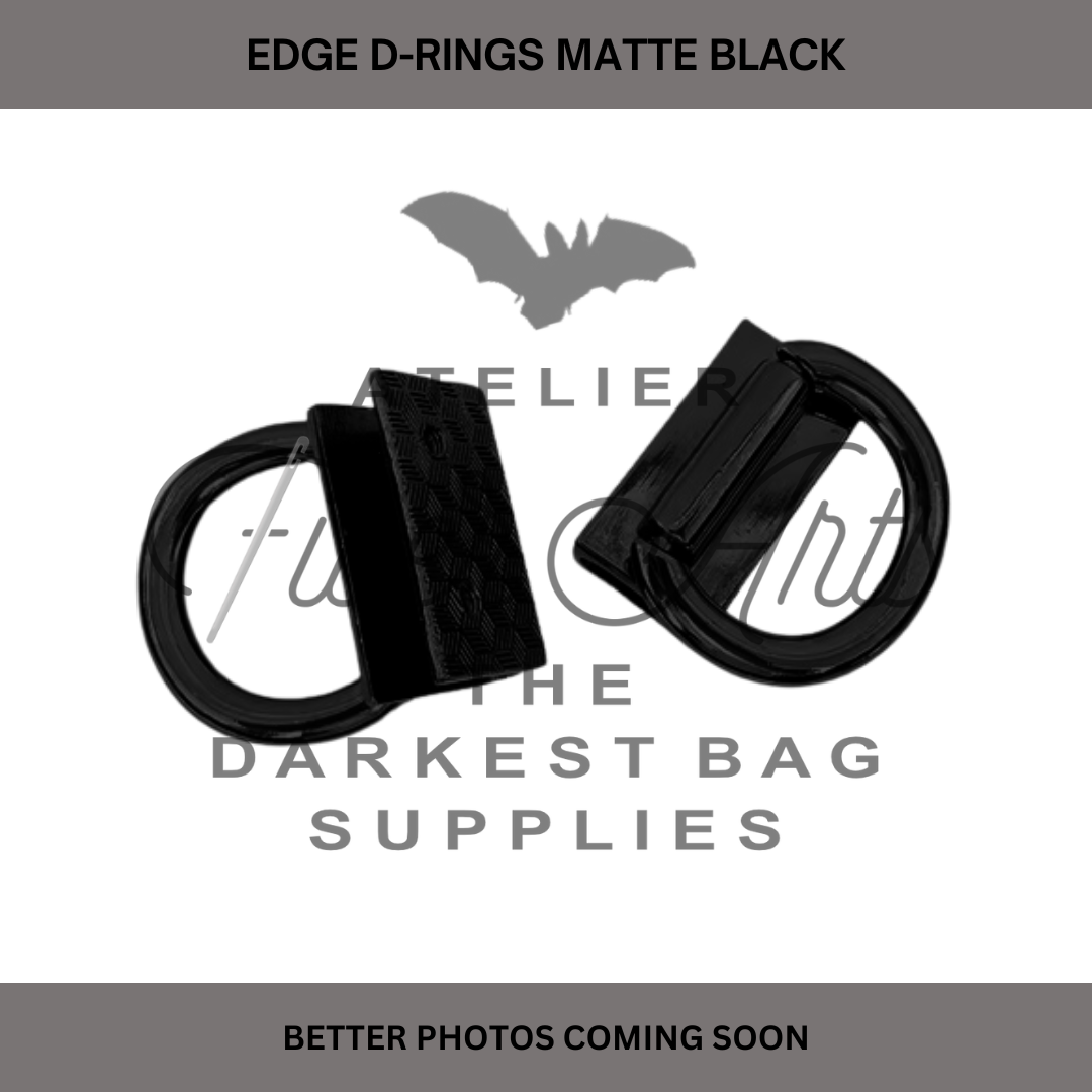 Edge D-Rings - Matte Black - 2 pcs at Atelier Fiber Arts