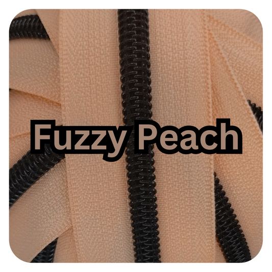 #5 Zipper - Fuzzy Peach - by the meter at Atelier Fiber Arts