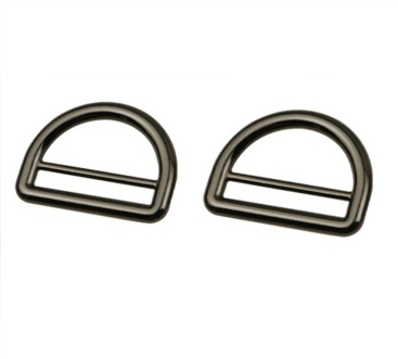 Crossbar D-Ring 25mm (1in) 2 per pack GUNMETAL at Atelier Fiber Arts