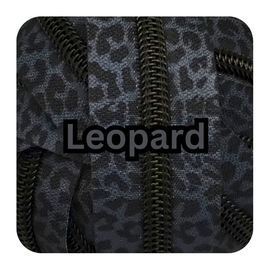 #5 Zipper - Leopard Print - by the meter - LAST CHANCE at Atelier Fiber Arts