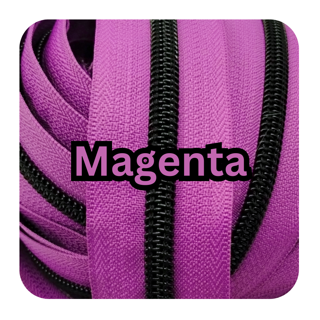 #5 Zipper - Magenta - by the meter at Atelier Fiber Arts