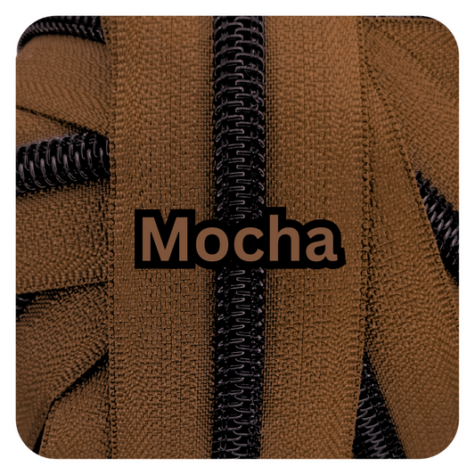 #5 Zipper - Mocha - by the meter at Atelier Fiber Arts