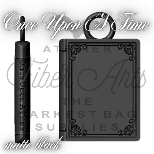 PRE-SALE #5 Once Upon A Time Nylon Zipper Pulls in Matte Black - 3pcs at Atelier Fiber Arts