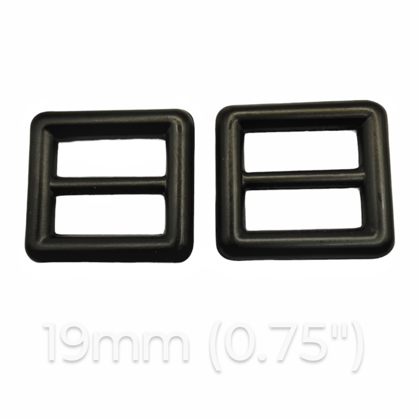 THICC Strap Slider -19mm (0.75in) - Matte Black - 2pcs at Atelier Fiber Arts