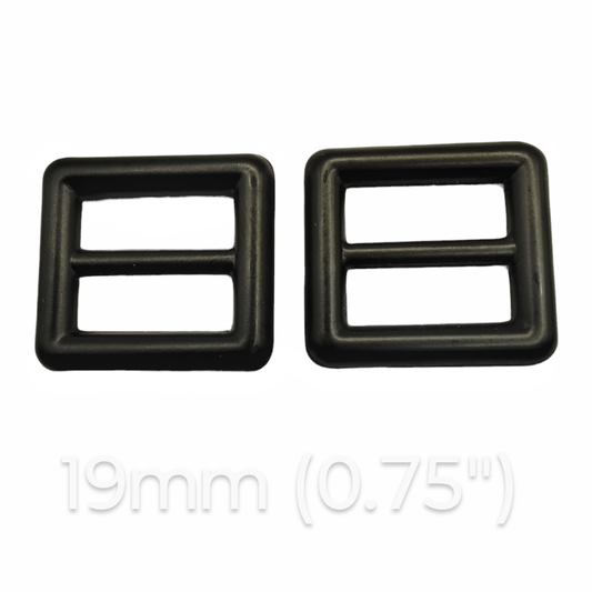 THICC Strap Slider -19mm (0.75in) - Matte Black - 2pcs at Atelier Fiber Arts