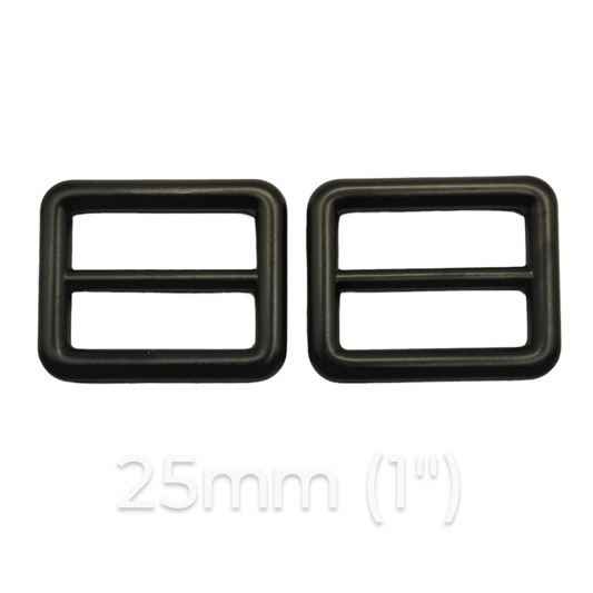 THICC Strap Slider -25mm (1in) - Matte Black - 2pcs at Atelier Fiber Arts