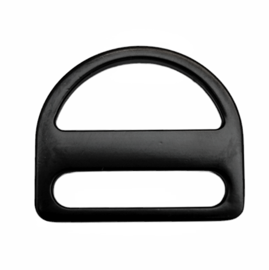 Crossbar D-Ring 25mm (1in) 2 per pack MATTE BLACK at Atelier Fiber Arts