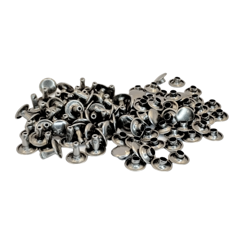 Rivets 9x8 Gunmetal - 50 sets at Atelier Fiber Arts