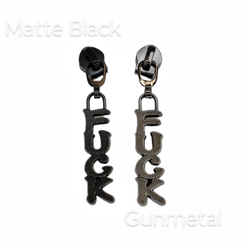 COMING SOON! #5 Rhymes With Duck Nylon Zipper Pulls in Matte Black - 3pcs at Atelier Fiber Arts