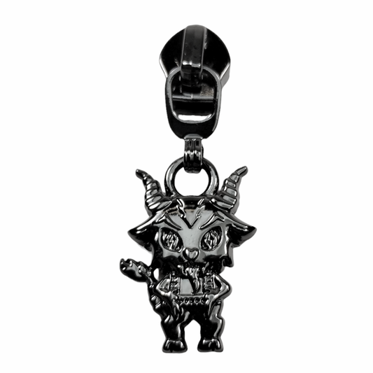 #5 Krampus Nylon Zipper Pulls Gunmetal - 3pcs at Atelier Fiber Arts