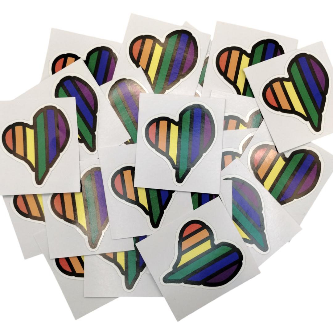 Sticker - Rainbow Heart at Atelier Fiber Arts