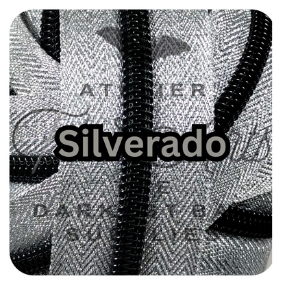 #5 Zipper - Silverado - by the meter - Black Teeth at Atelier Fiber Arts