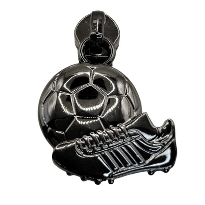 #5 Soccer Nylon Zipper Pulls in Gunmetal - 3pcs at Atelier Fiber Arts