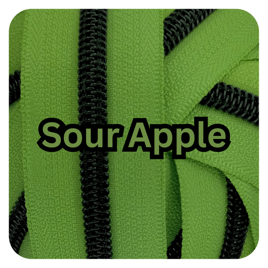 #5 Zipper - Sour Apple - by the meter at Atelier Fiber Arts