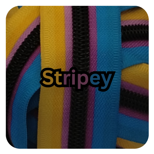 #5 Zipper - The Stripey One - by the meter at Atelier Fiber Arts