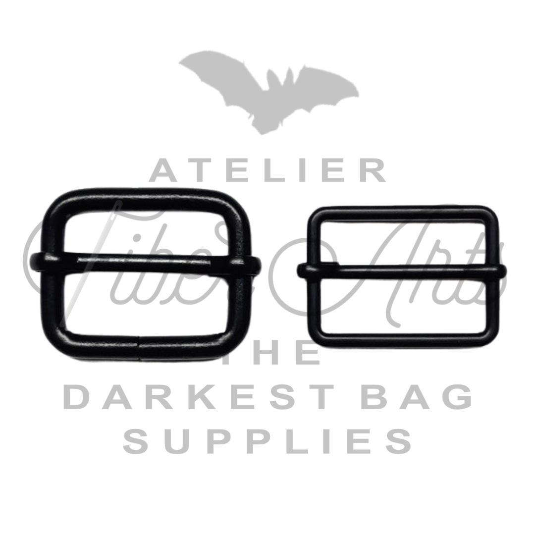 Thicc Adjustable Sliders, 38mm (1.5in) - MATTE BLACK - 2 per pack at Atelier Fiber Arts