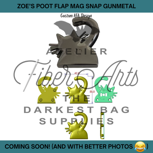 COMING SOON! Zoe's Poot Edge Magnetic Snap - Gunmetal - 1 set at Atelier Fiber Arts