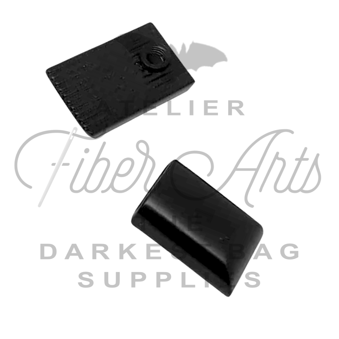 Zipper ends - MATTE BLACK - 3 pcs at Atelier Fiber Arts