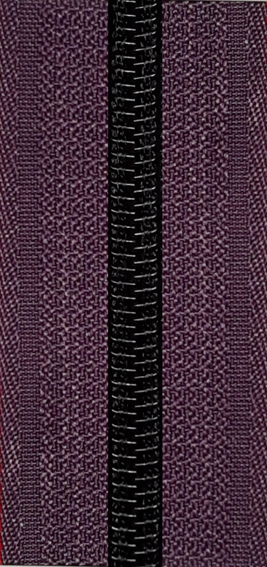 #5 Zipper - Darkest Purple - by the meter Atelier Fiber Arts