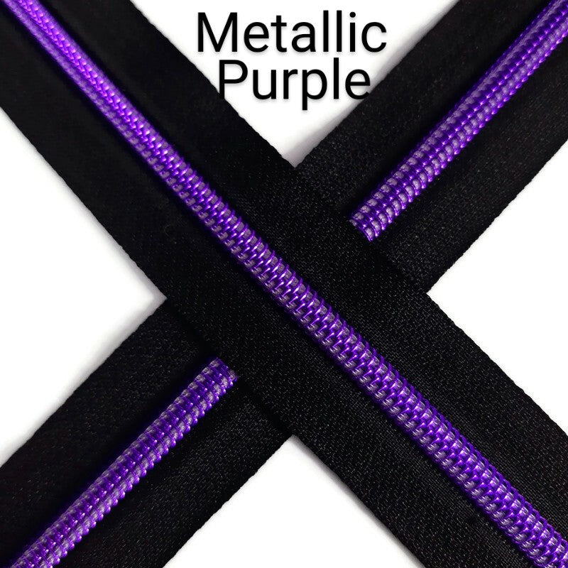 #5 Zipper - Metallic Purple - by the meter Default Title Atelier Fiber Arts