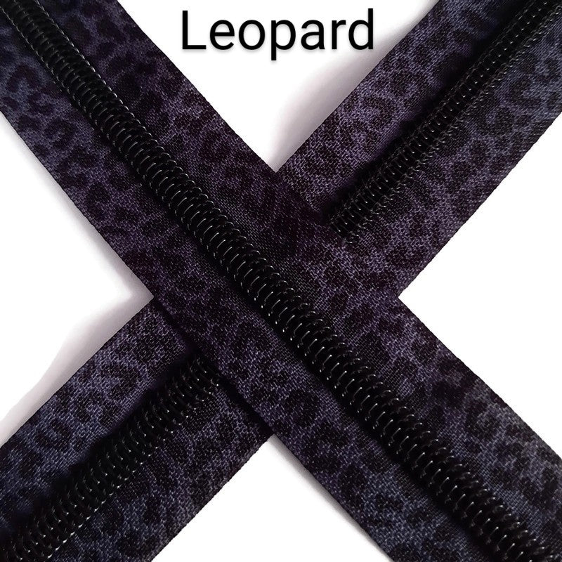 #5 Zipper - Leopard Print - by the meter Atelier Fiber Arts