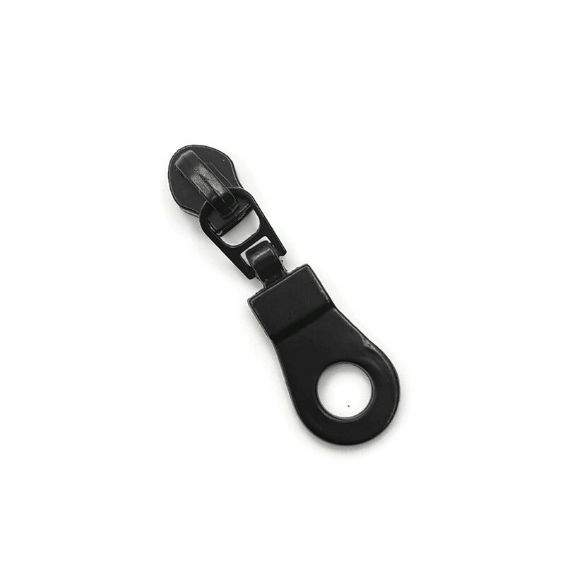 #3 Donut Nylon Zipper Pulls in Matte Black - 3pcs Atelier Fiber Arts