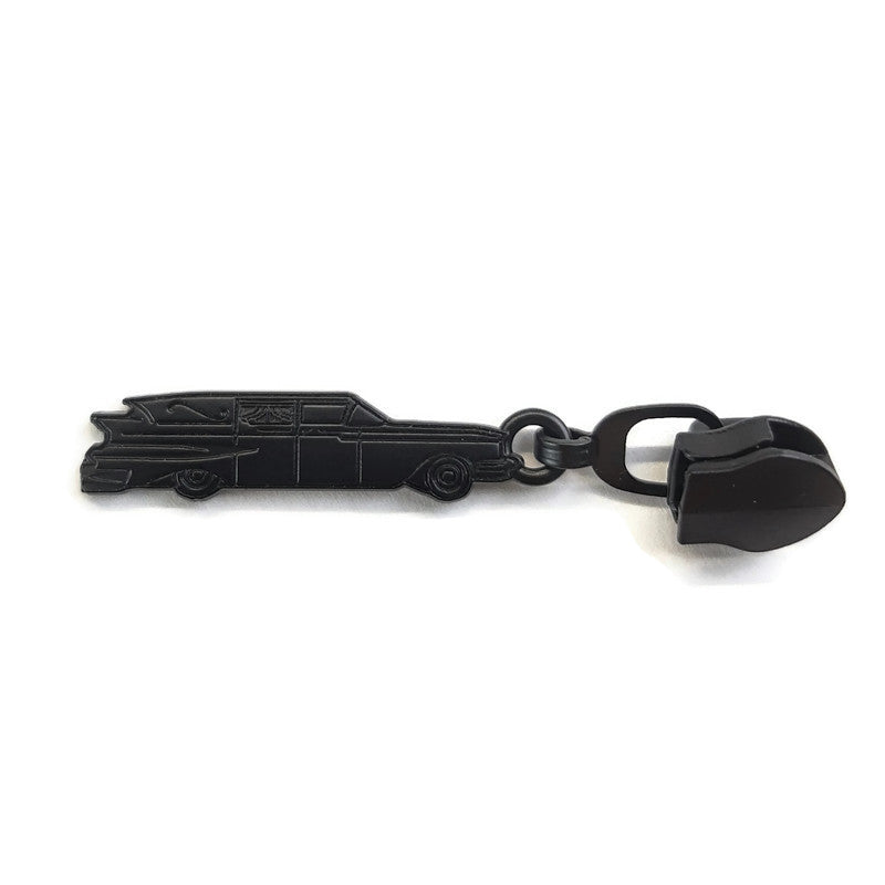 #5 Hearse Nylon Zipper Pulls Matte Black - 3pcs Atelier Fiber Arts