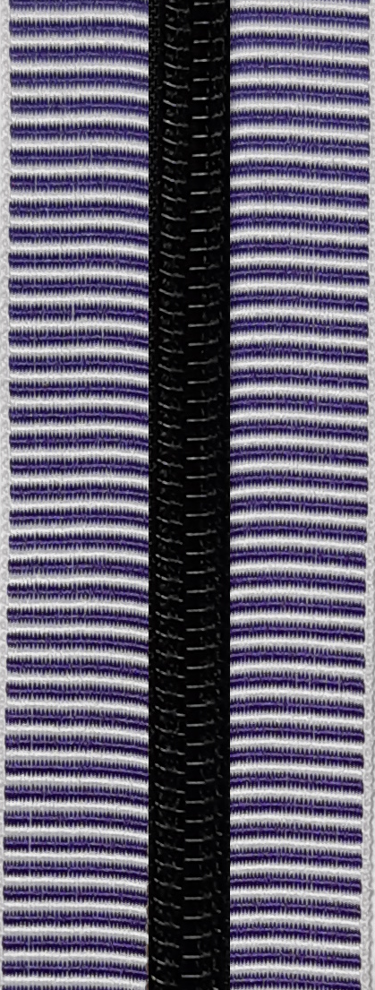 #5 Zipper - Stripes in Dark Purple - by the meter Atelier Fiber Arts