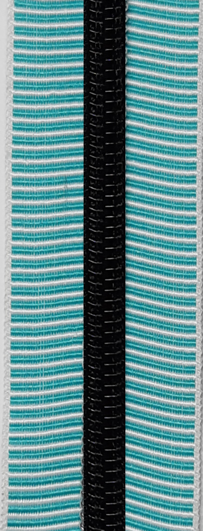 #5 Zipper - Stripes in Turquoise - by the meter Default Title Atelier Fiber Arts