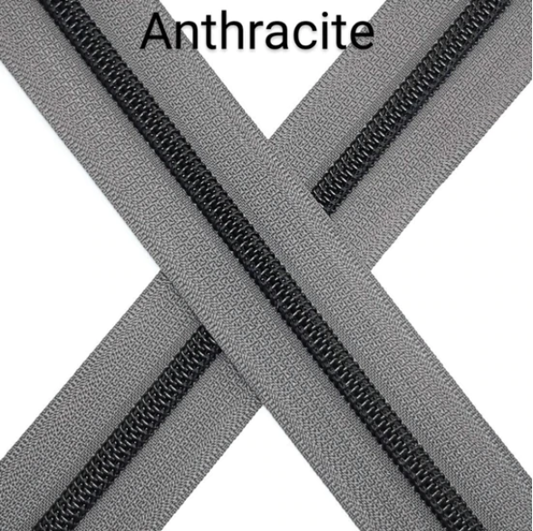 #3 Zipper - Anthracite - by the meter Atelier Fiber Arts