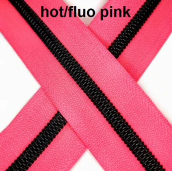 #5 Zipper - Hot/Fluo Pink - by the meter Default Title Atelier Fiber Arts