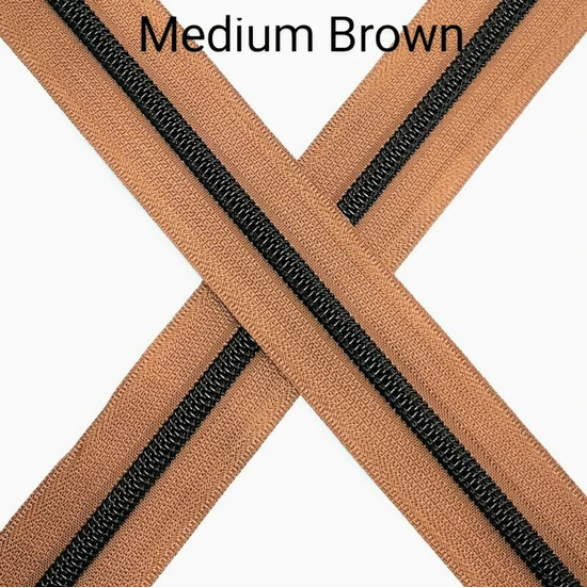 #5 Zipper - Medium Brown Medium Brown Atelier Fiber Arts