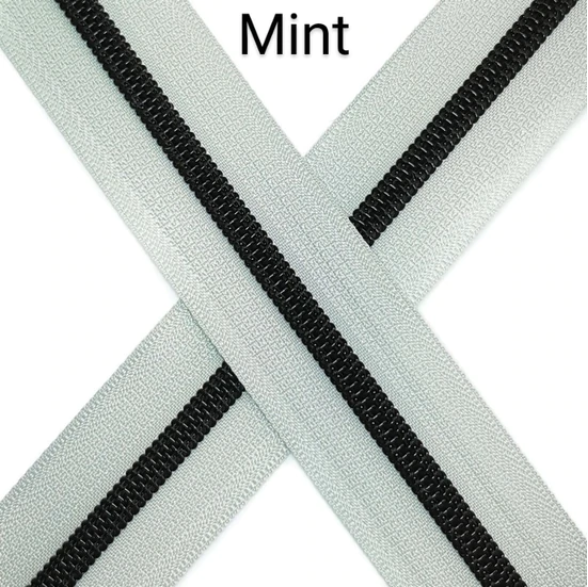 #5 Zipper - Mint Mint 1 meter Atelier Fiber Arts