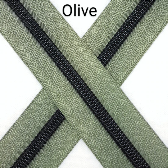 #5 Zipper - Olive - by the meter Default Title Atelier Fiber Arts