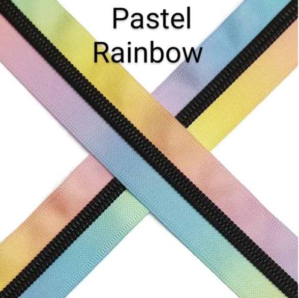 #3 Zipper - Pastel Rainbow - by the meter Default Title Atelier Fiber Arts